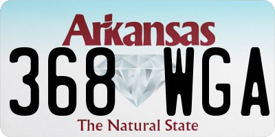 AR license plate 368WGA