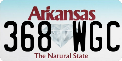 AR license plate 368WGC