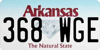 AR license plate 368WGE
