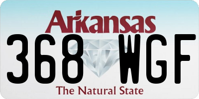 AR license plate 368WGF