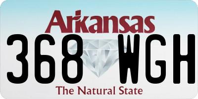 AR license plate 368WGH
