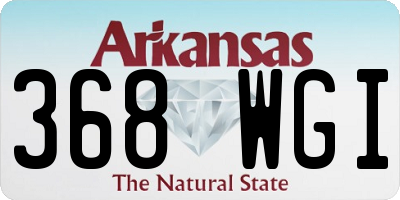 AR license plate 368WGI