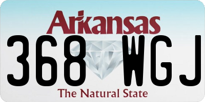 AR license plate 368WGJ
