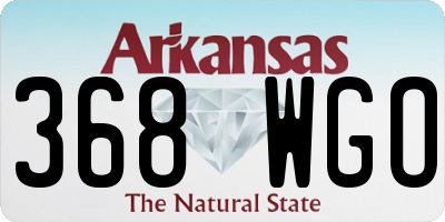 AR license plate 368WGO