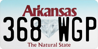 AR license plate 368WGP