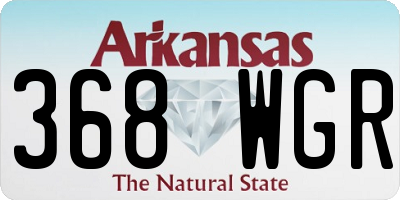 AR license plate 368WGR