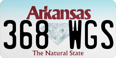 AR license plate 368WGS