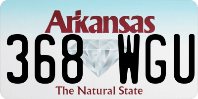 AR license plate 368WGU