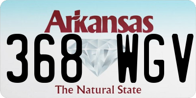 AR license plate 368WGV