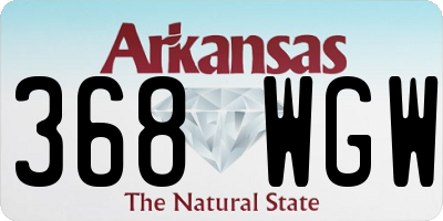 AR license plate 368WGW