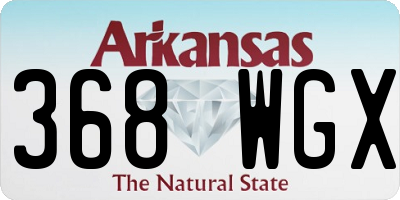 AR license plate 368WGX
