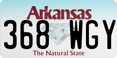 AR license plate 368WGY