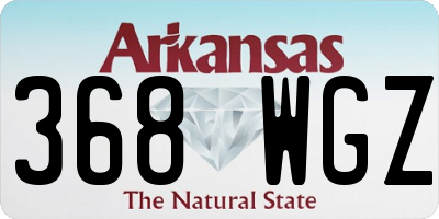 AR license plate 368WGZ