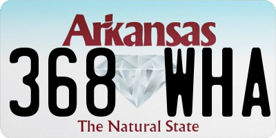 AR license plate 368WHA