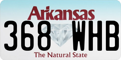 AR license plate 368WHB