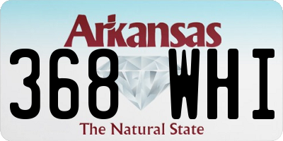 AR license plate 368WHI