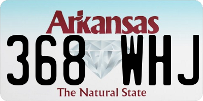 AR license plate 368WHJ