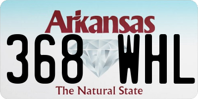 AR license plate 368WHL