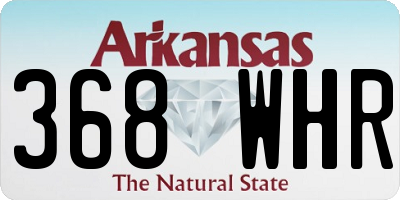 AR license plate 368WHR