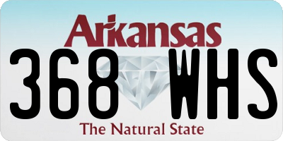 AR license plate 368WHS