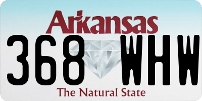AR license plate 368WHW