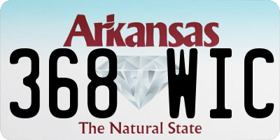 AR license plate 368WIC
