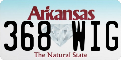 AR license plate 368WIG