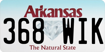 AR license plate 368WIK