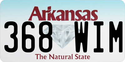 AR license plate 368WIM