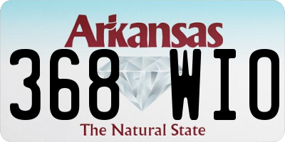 AR license plate 368WIO