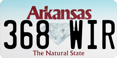 AR license plate 368WIR