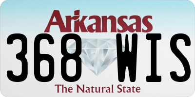 AR license plate 368WIS