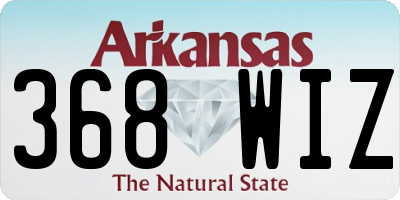 AR license plate 368WIZ