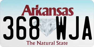 AR license plate 368WJA