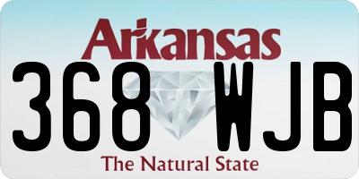 AR license plate 368WJB