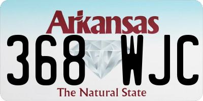 AR license plate 368WJC