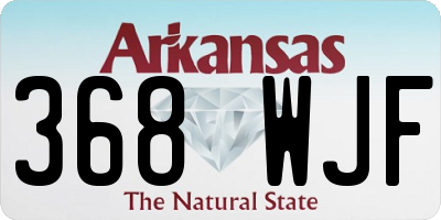 AR license plate 368WJF