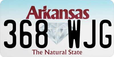 AR license plate 368WJG