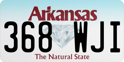 AR license plate 368WJI