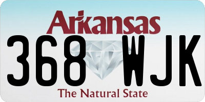 AR license plate 368WJK