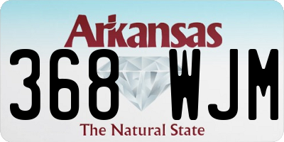 AR license plate 368WJM