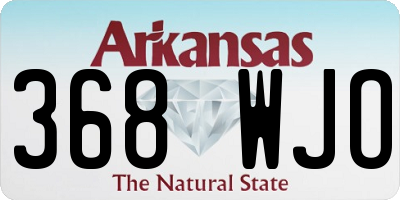 AR license plate 368WJO
