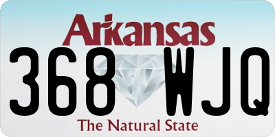 AR license plate 368WJQ