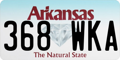 AR license plate 368WKA