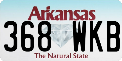 AR license plate 368WKB