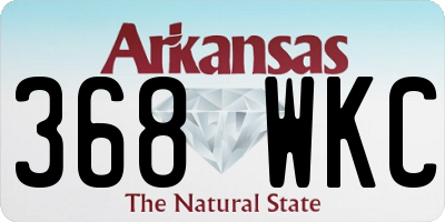 AR license plate 368WKC