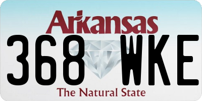 AR license plate 368WKE