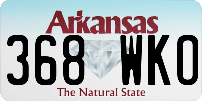 AR license plate 368WKO