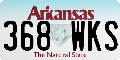 AR license plate 368WKS