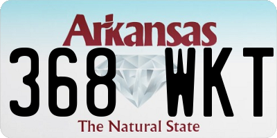AR license plate 368WKT
